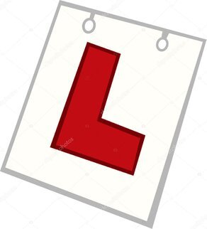 Driving instructor beside a manual car with L plates