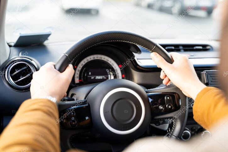 Manual intensive driving lesson on a UK road